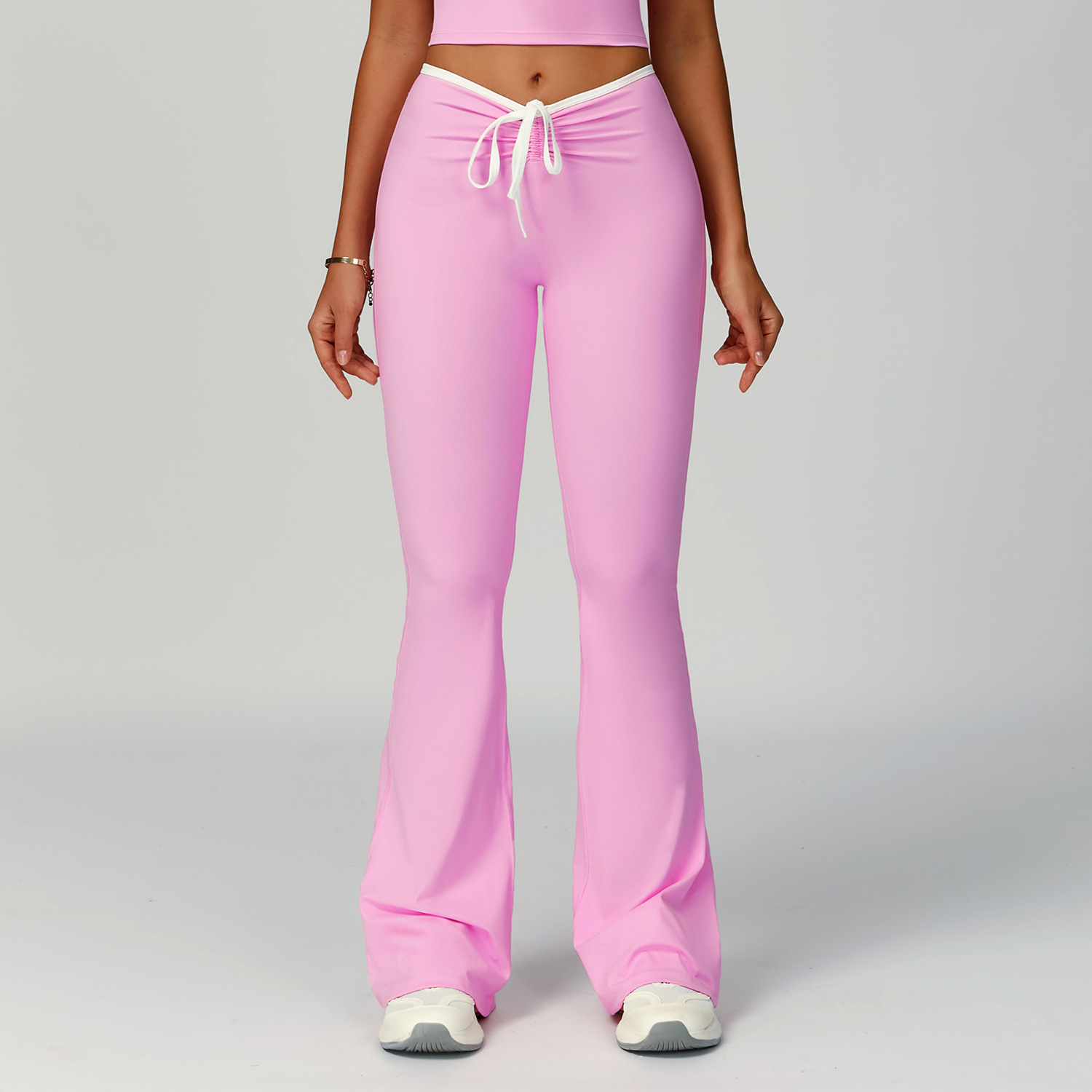 Color Block High-Waist Flare Pants 2017