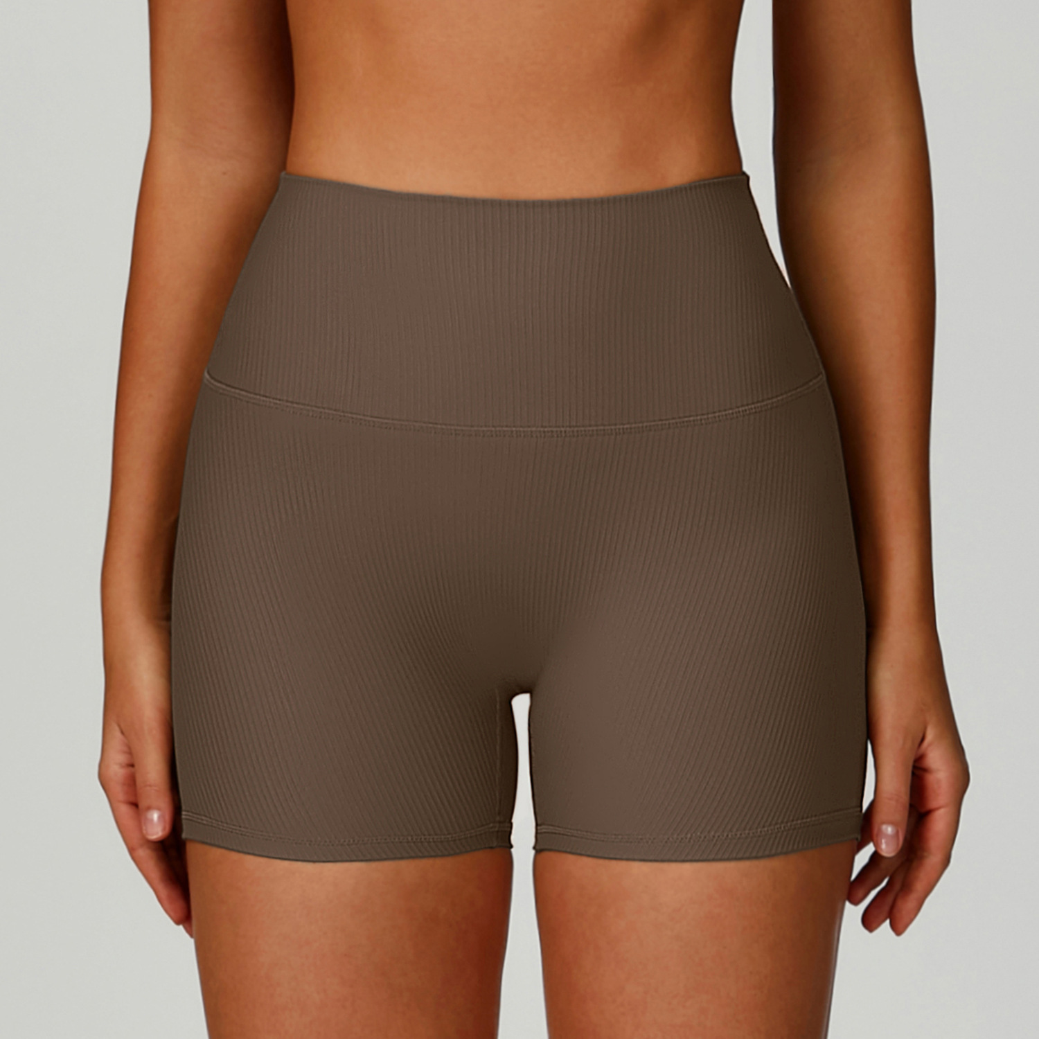 Ribbed High-Waist Butt-Lifting Sports Shorts 3093