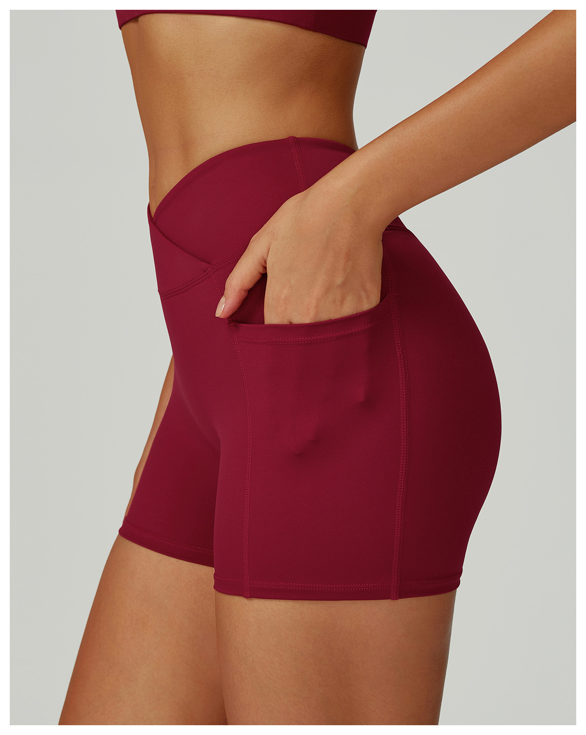 High-Waist Crisscross Waist Yoga Shorts 2030