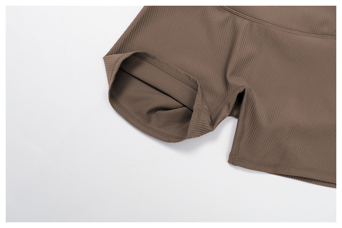 Ribbed High-Waist Butt-Lifting Sports Shorts 3093