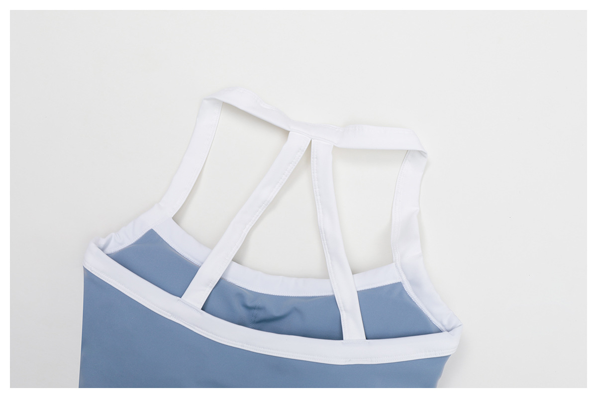 Color Block Hollow-Out Back Yoga Vest 2027