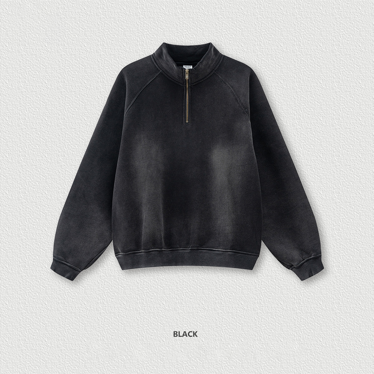 Half Zip Stand Collar Fleece Lined Hoodie BEW2430