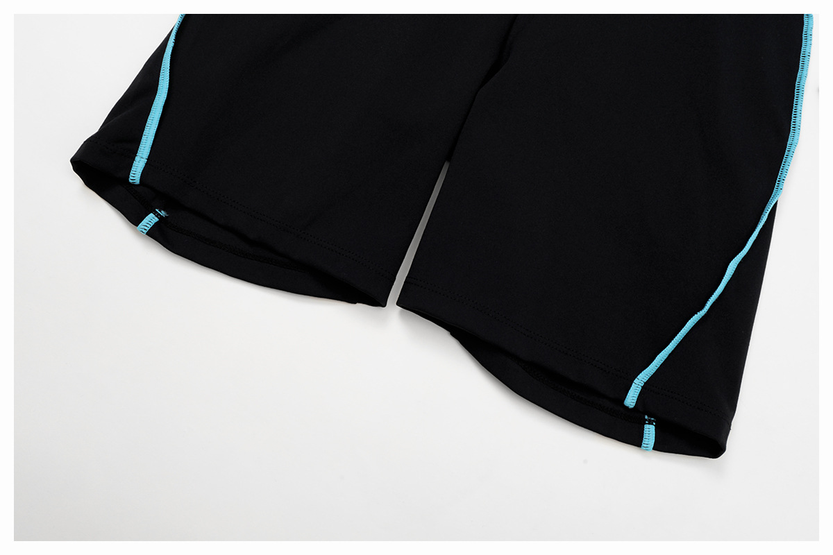 Color Block Hollow-Out Back Long-Sleeve Short Yoga Bodysuit 9318