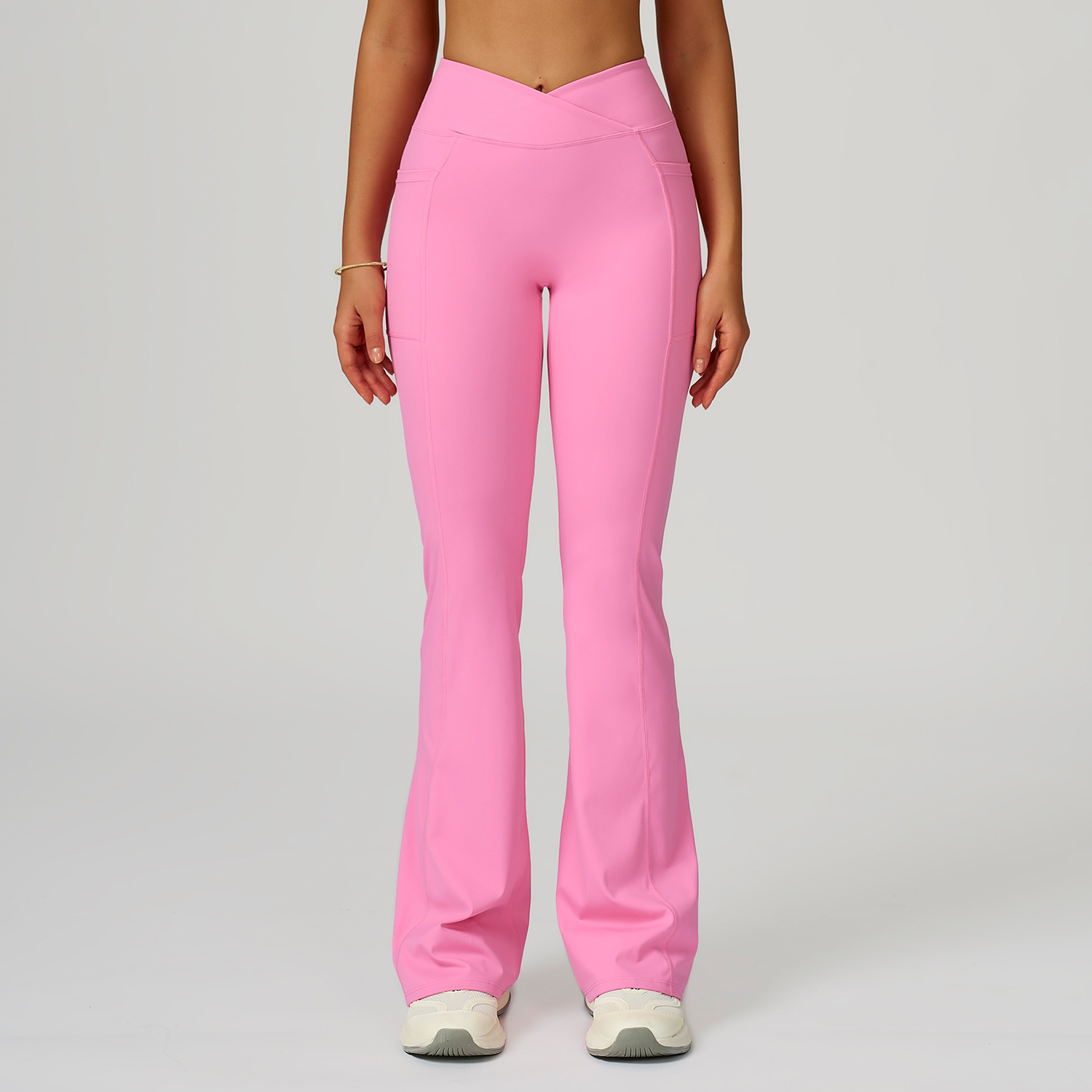 Crisscross Waist Wide-Leg Flare Pants 2030