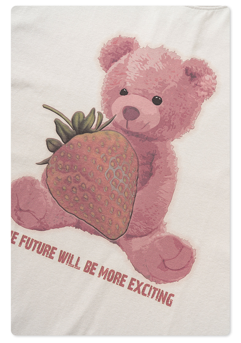 Strawberry Bear Printed Short Sleeve BE4108