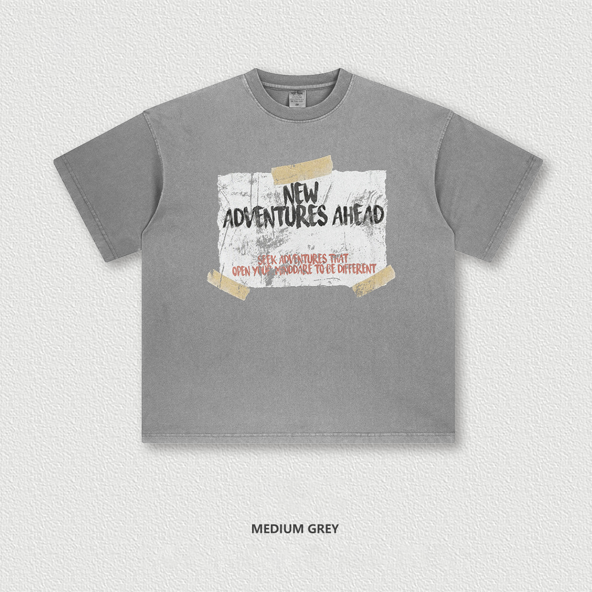Simple White Ink Printed T-Shirt BE7503