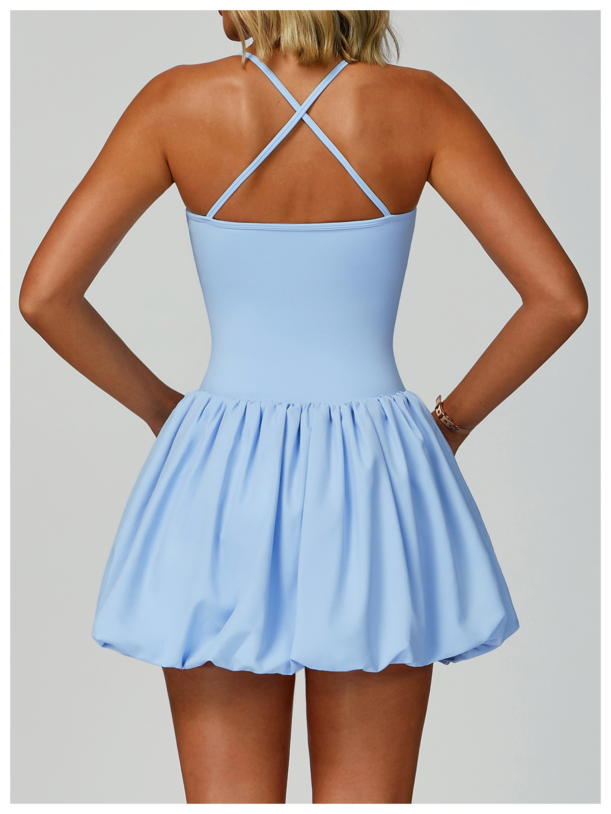 Crisscross Back Anti-Chafe Sports Dress 3076