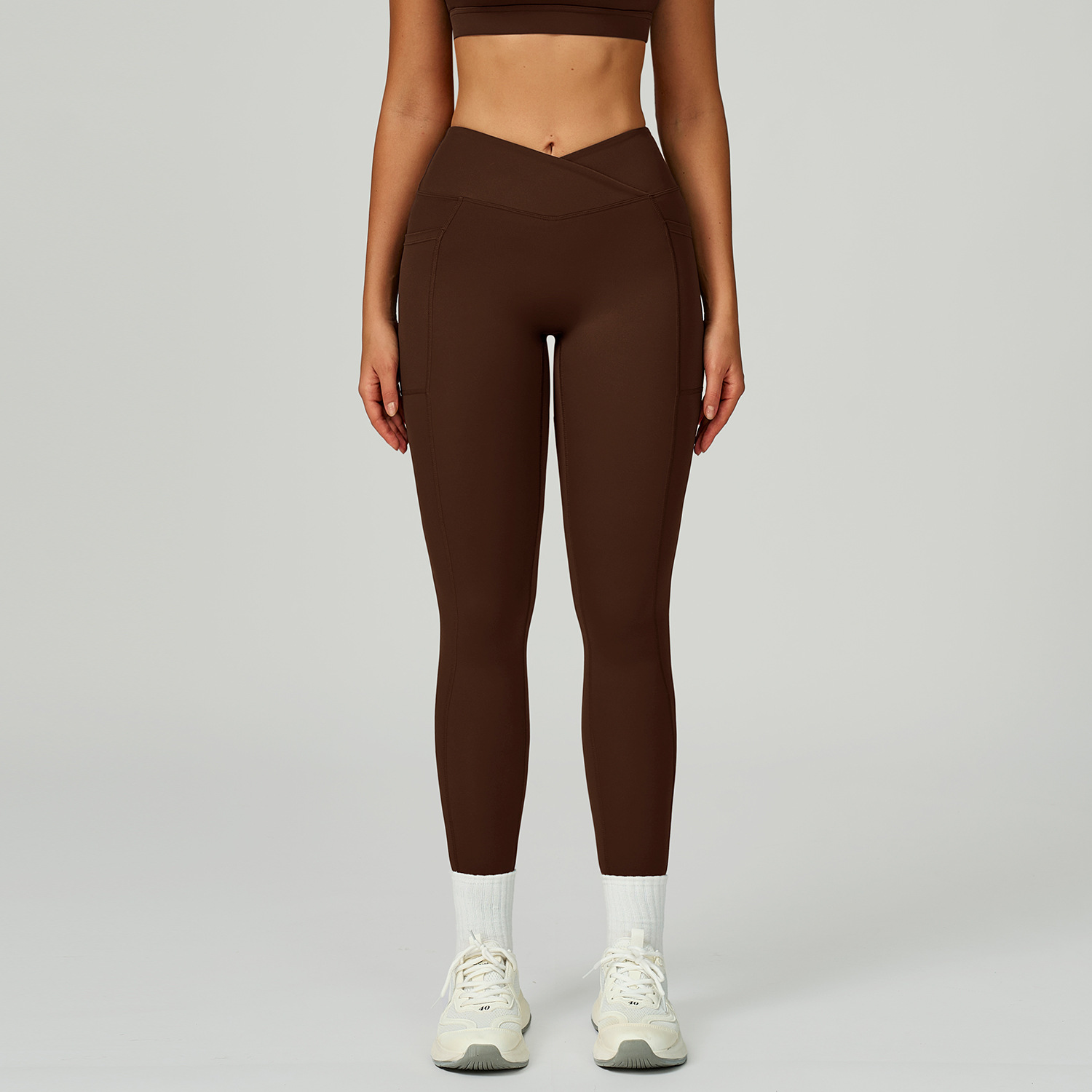 High-Waist Crisscross Waist Yoga Pants 2030