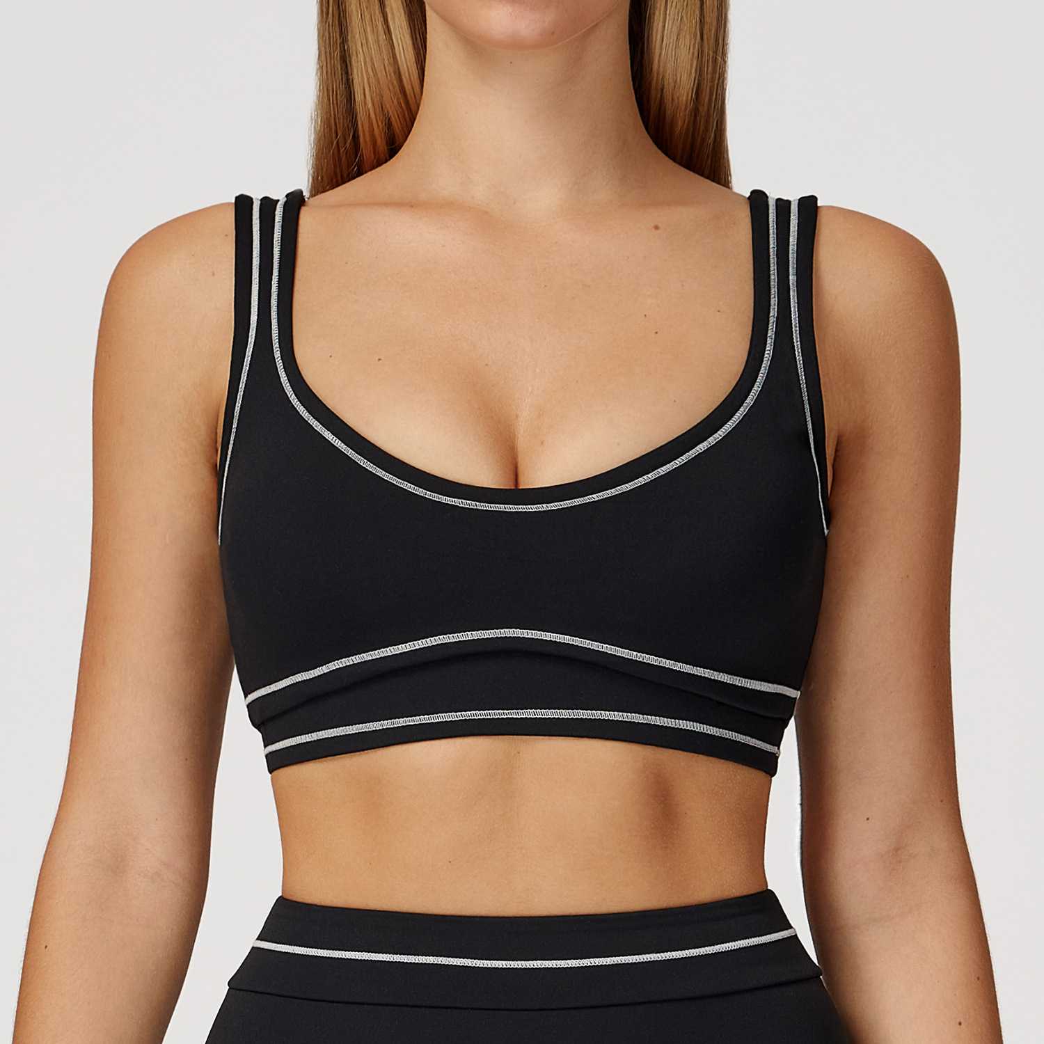 U-Shaped Backless Brushed Yoga Bra 7028