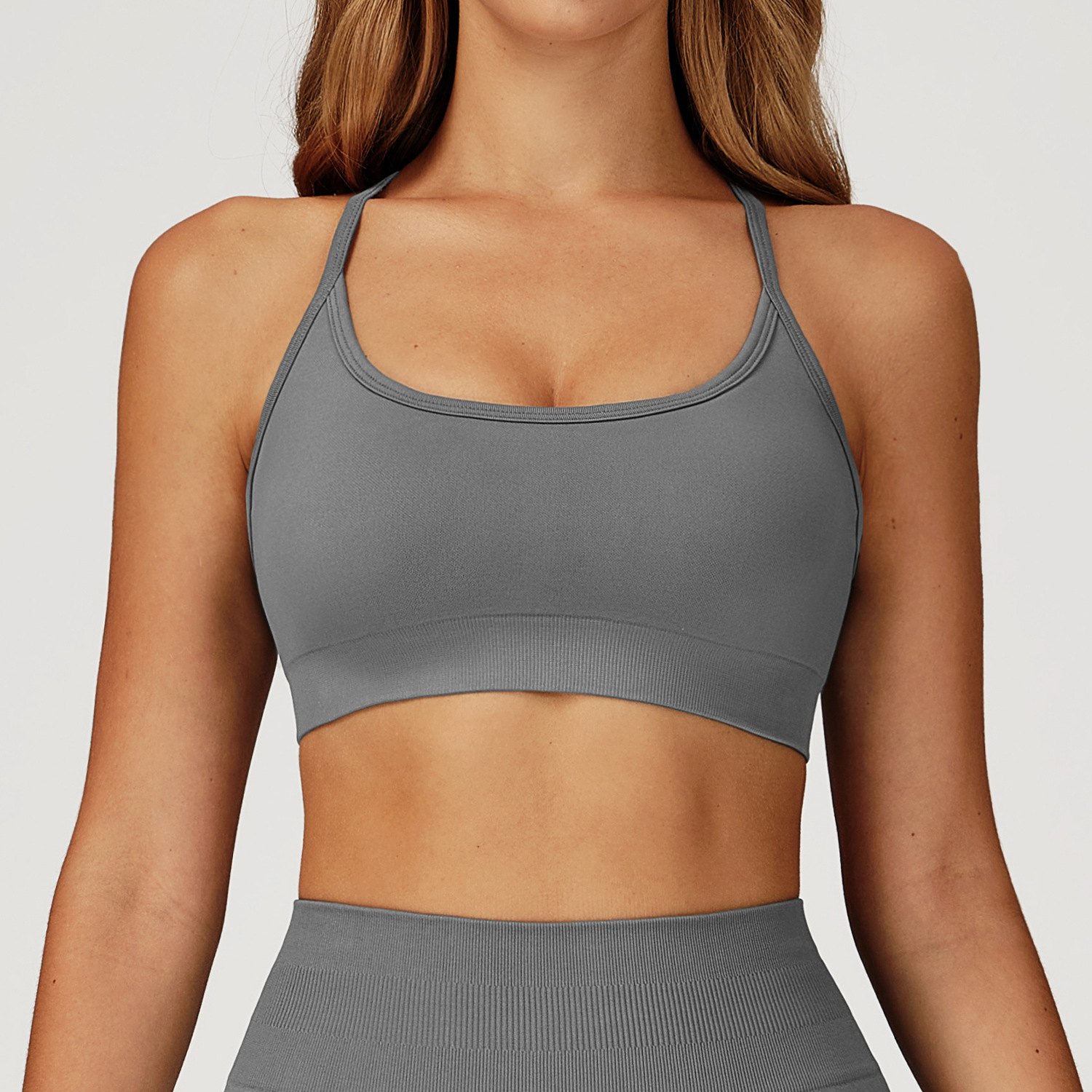 Seamless Backless Quick-Dry Yoga Bra 4513