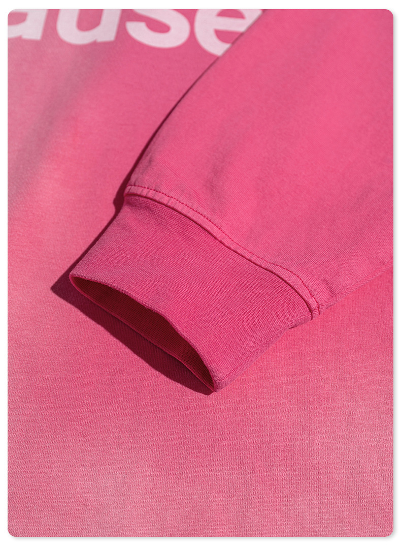 Gradient Letter Printed Long Sleeve T-Shirt BE6506