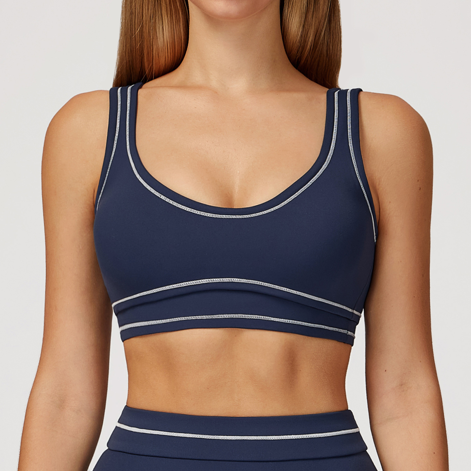 U-Shaped Backless Brushed Yoga Bra 7028