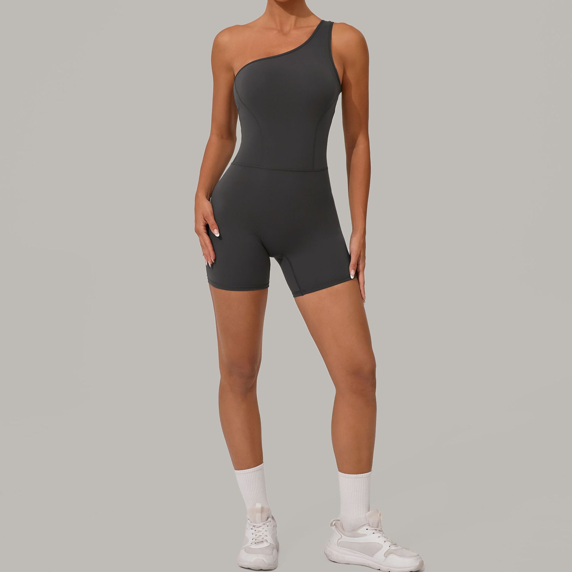One-Shoulder Yoga Bodysuit 1312