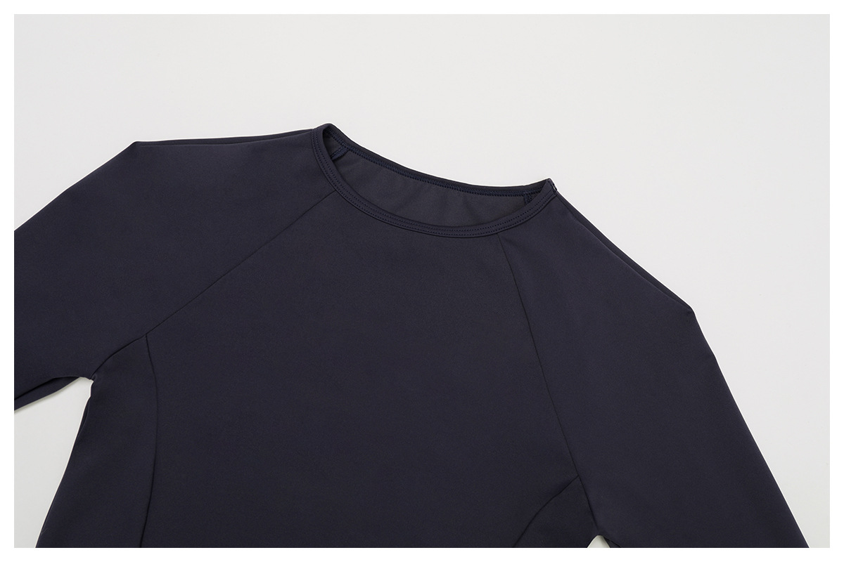 Crew Neck Slim-Fit Tummy-Control Yoga Long-Sleeve Top 2030