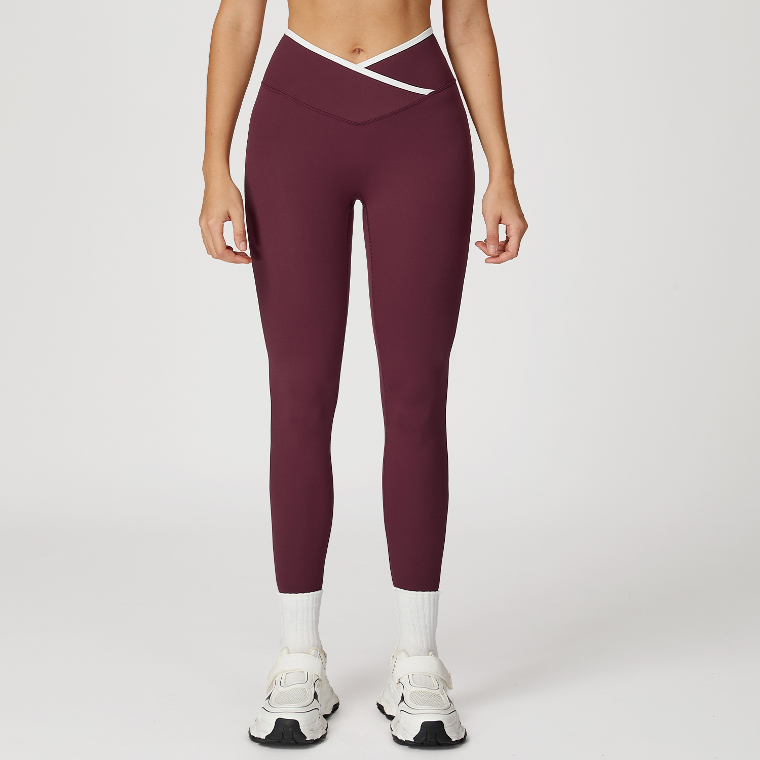 Women's Cross High-Waist Compression Yoga Leggings 9253