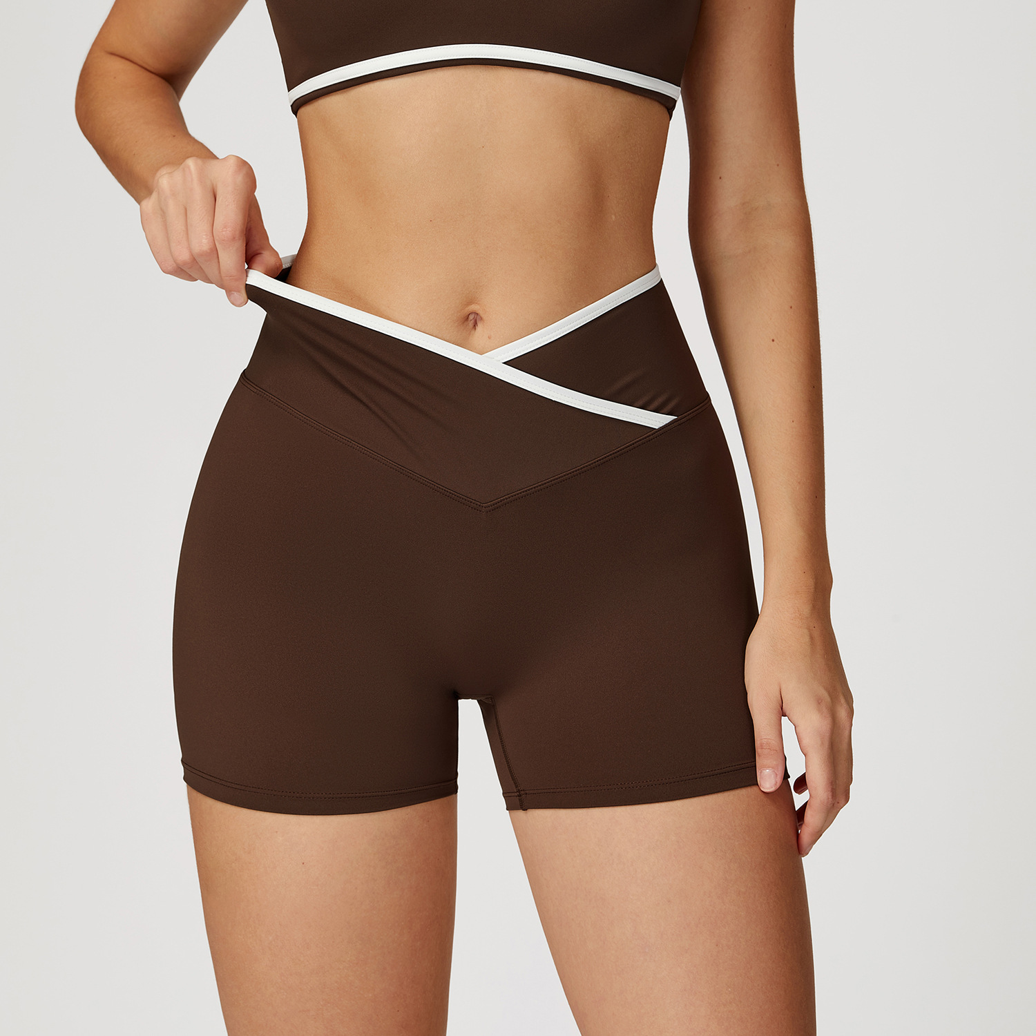 High-waisted Naked-feeling Hip-lifting Yoga Shorts 8843