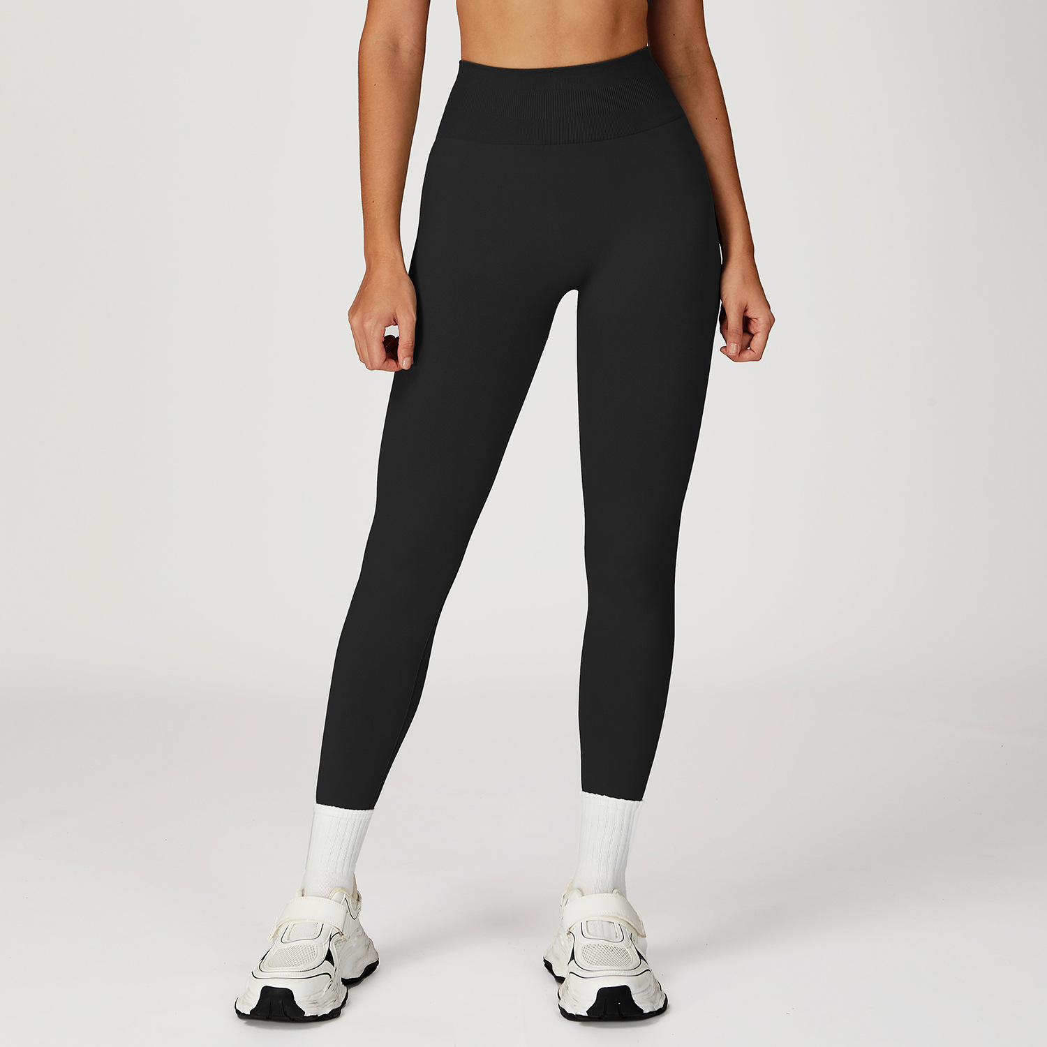 Seamless High-Waisted Tight Tummy-Control Yoga Pants 4513