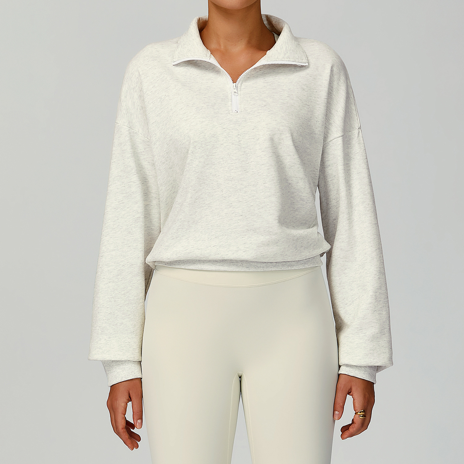 Loose Windproof Zipper Long-Sleeve Sweatshirt 2040