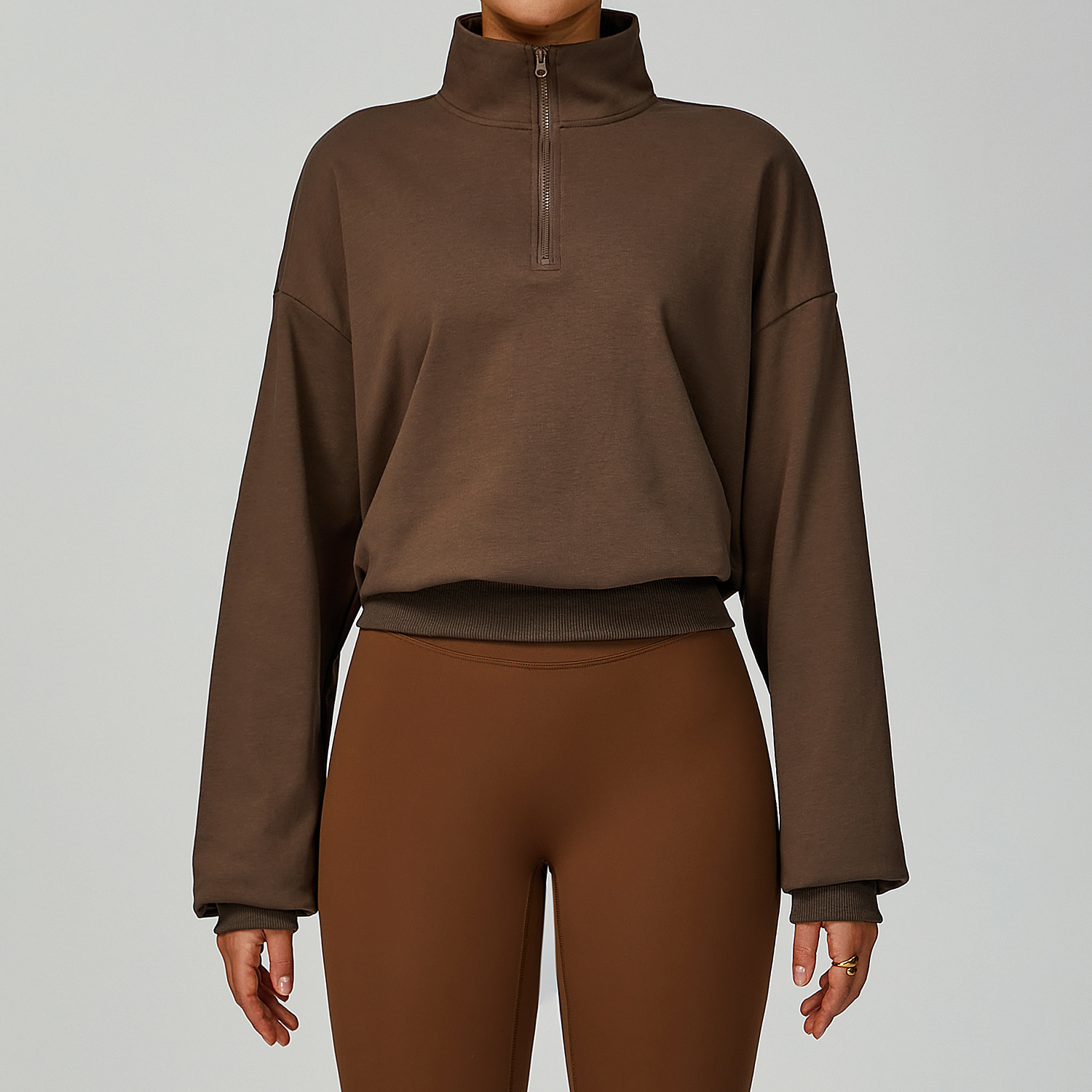 Loose Windproof Zipper Long-Sleeve Sweatshirt 2040