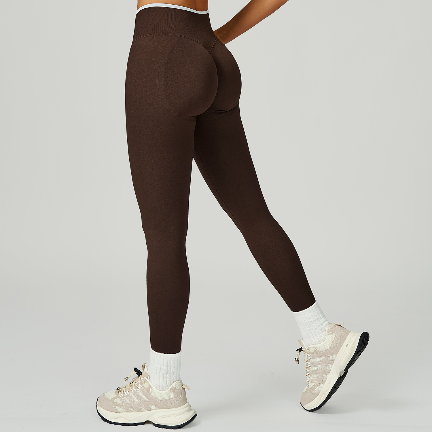 Seamless Color Block Yoga Pants 9245