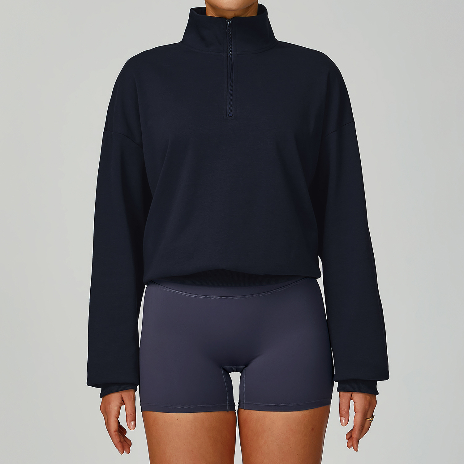 Loose Windproof Zipper Long-Sleeve Sweatshirt 2040
