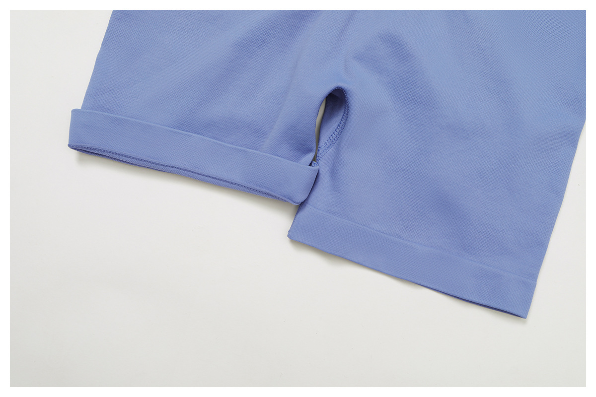 Seamless Color Block High-Waisted Yoga Shorts 9245