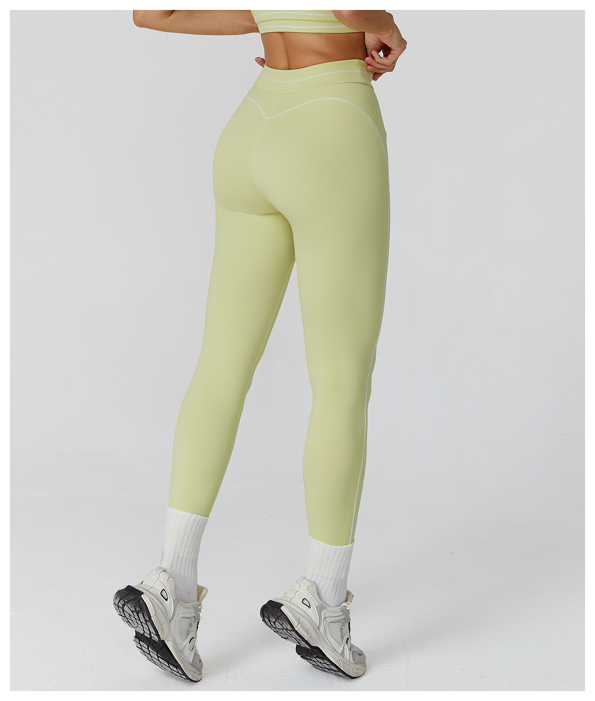  Brushed Folded High-Waisted Yoga Pants 7028