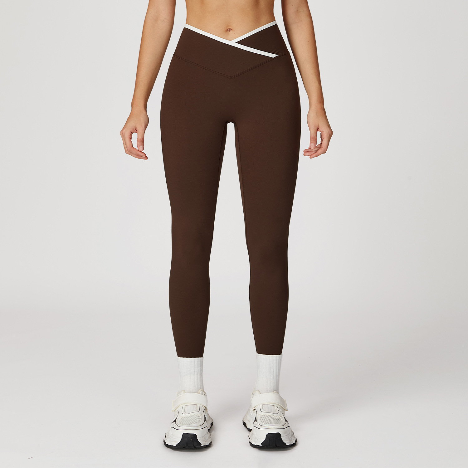 Women's Cross High-Waist Compression Yoga Leggings 9253