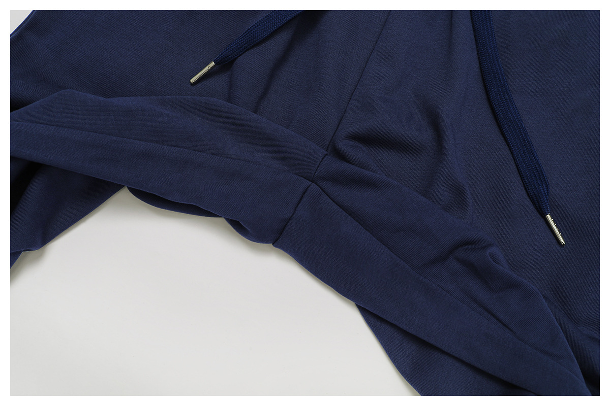 High-Waisted Loose Drawstring Pocket Straight-Leg Sports Sweatpants 2030-2