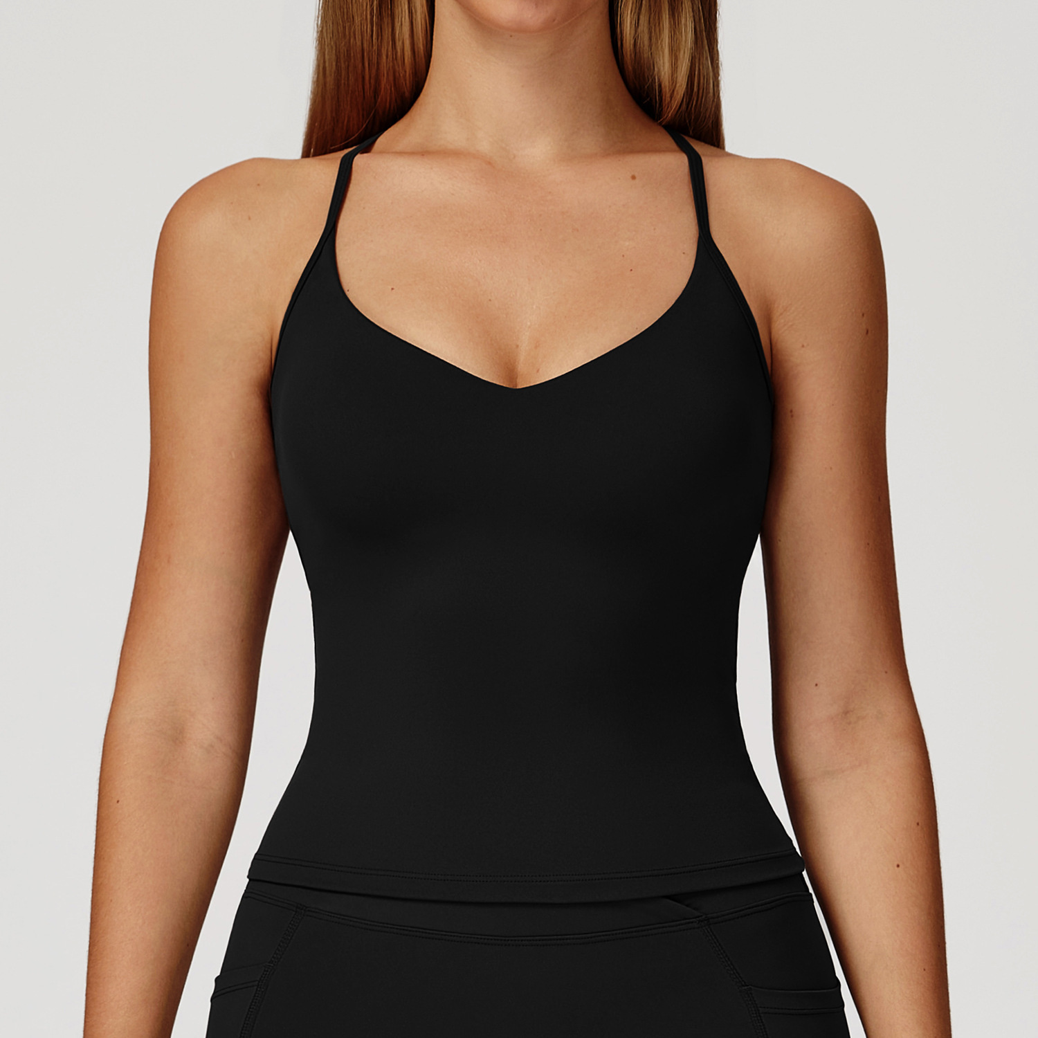 Crisscross Backless Quick-Dry Yoga Tank Top 2043