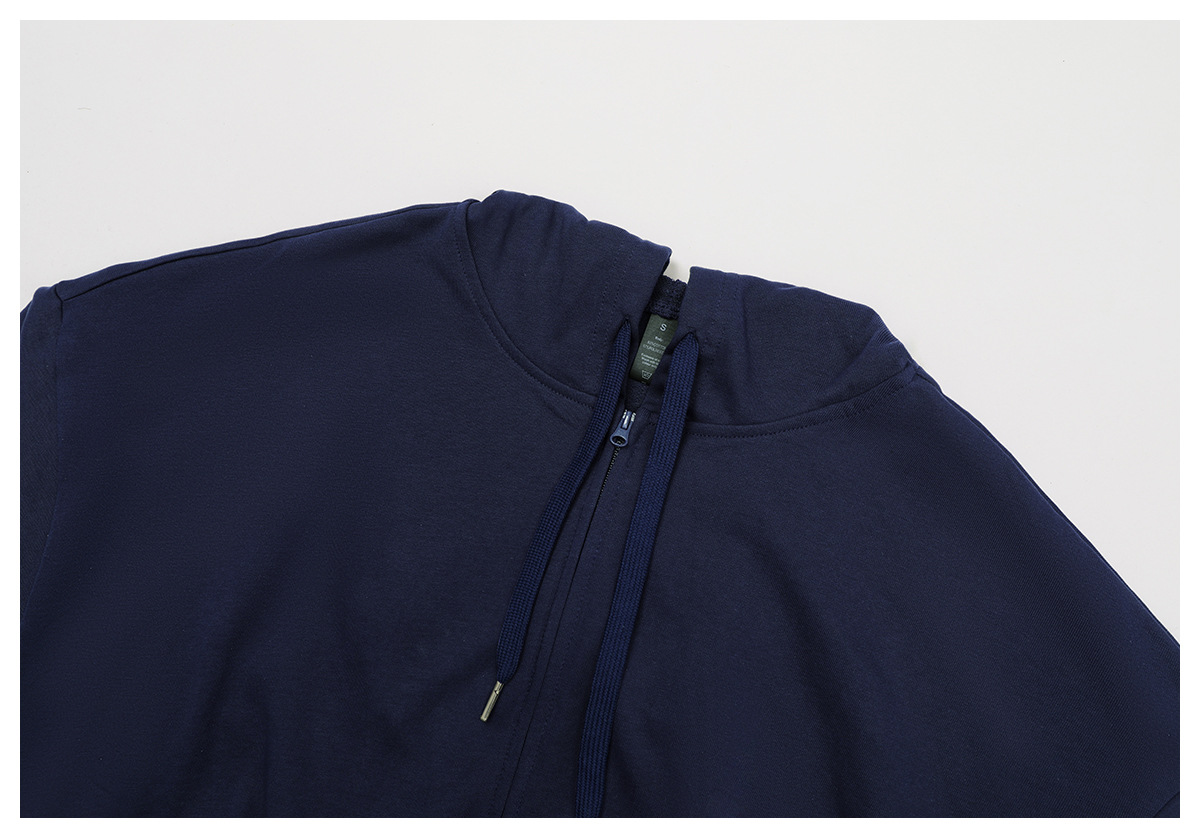 Zipper Hooded Long-Sleeve Sweatshirt 2030 