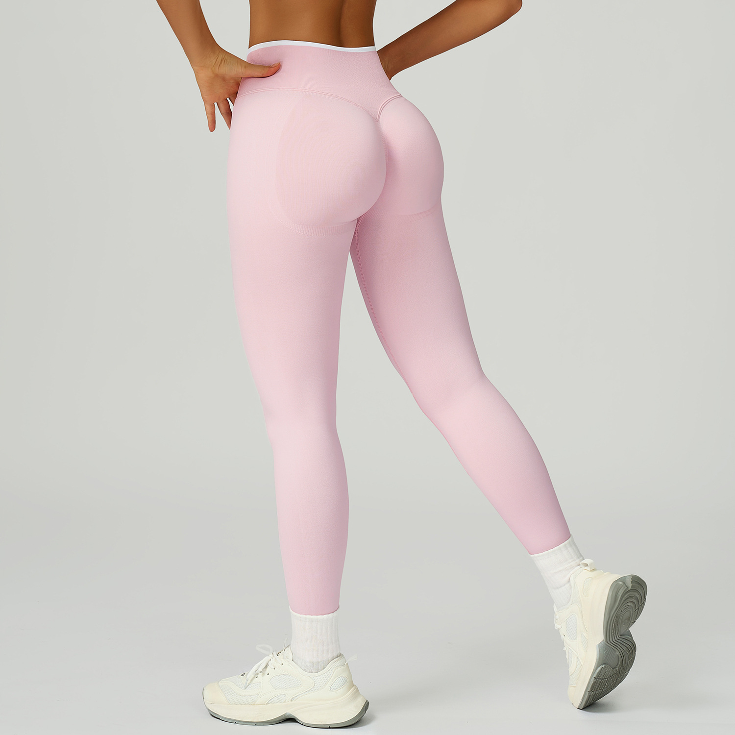 Seamless Color Block Yoga Pants 9245