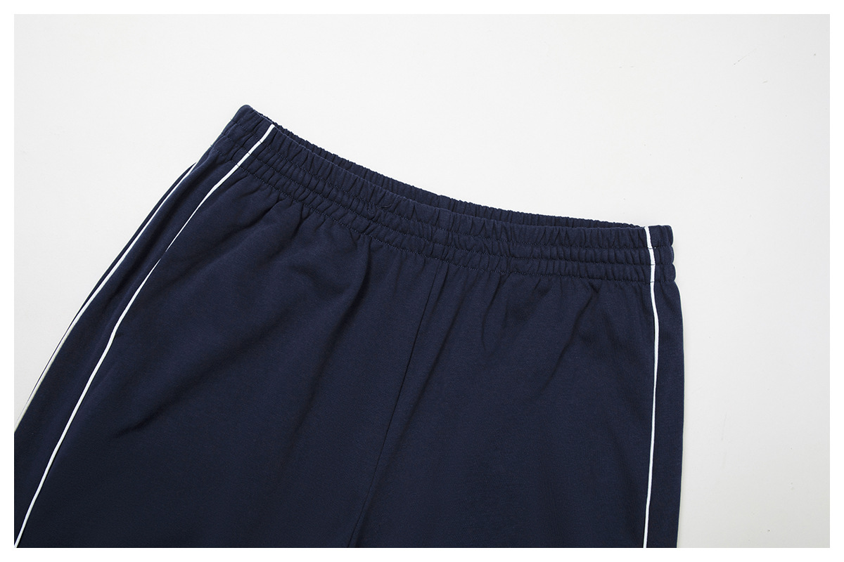 High-Waisted Straight-Leg Sweatpants 7028-1