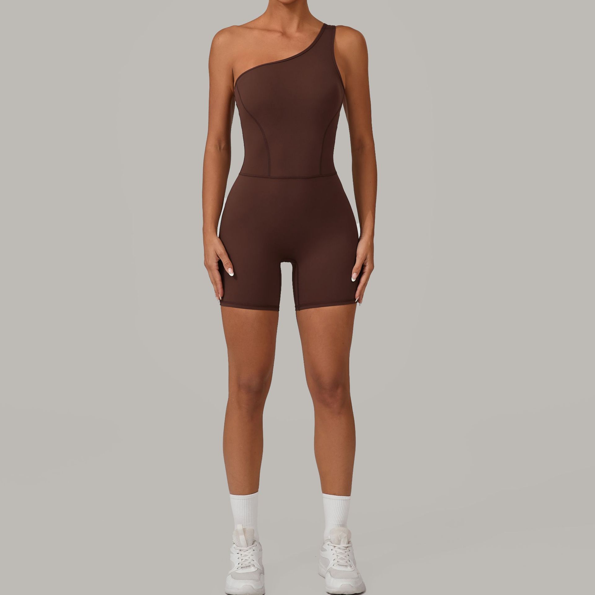 One-Shoulder Yoga Bodysuit 1312