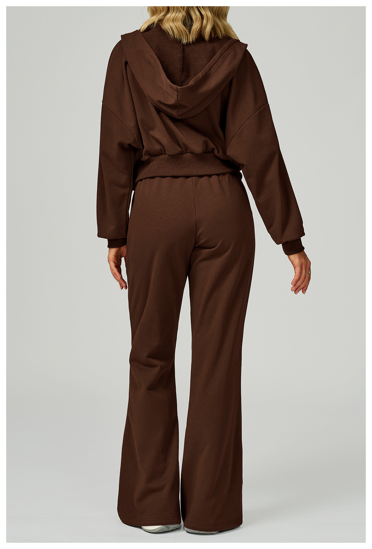 High-Waisted Loose Drawstring Pocket Straight-Leg Sports Sweatpants 2030-2
