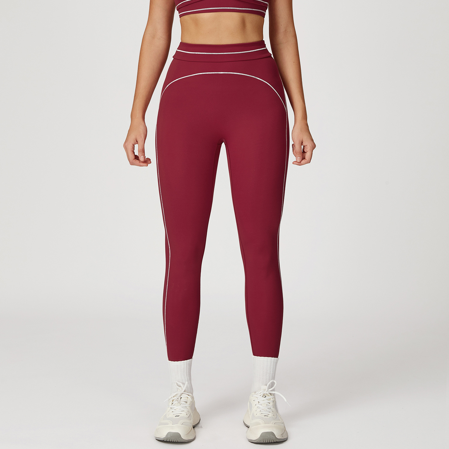  Brushed Folded High-Waisted Yoga Pants 7028