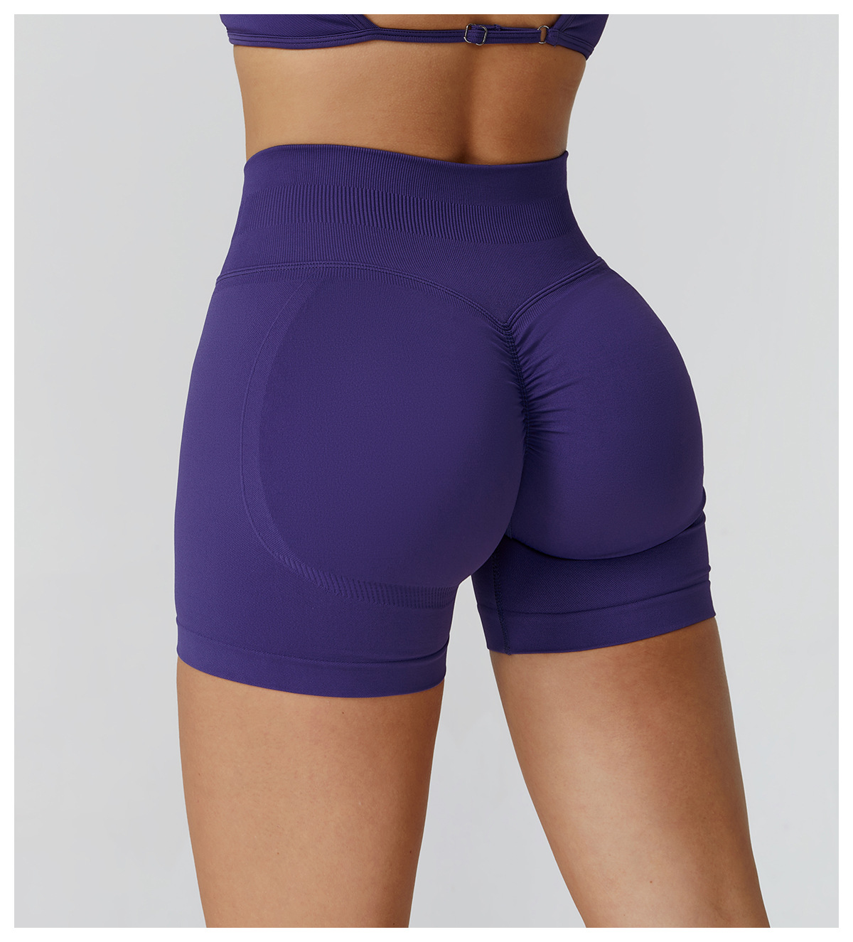 Seamless High-Waist Sports Shorts 7026