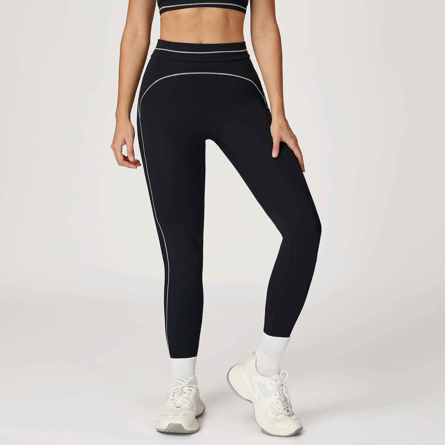  Brushed Folded High-Waisted Yoga Pants 7028