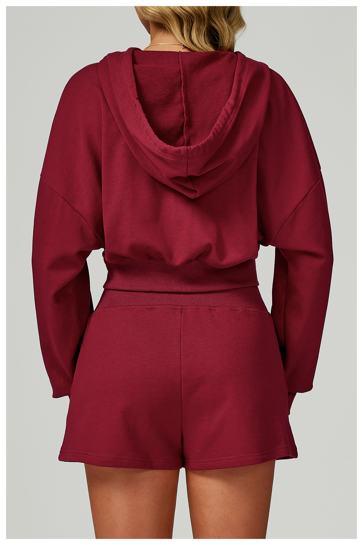 Zipper Hooded Long-Sleeve Sweatshirt 2030 