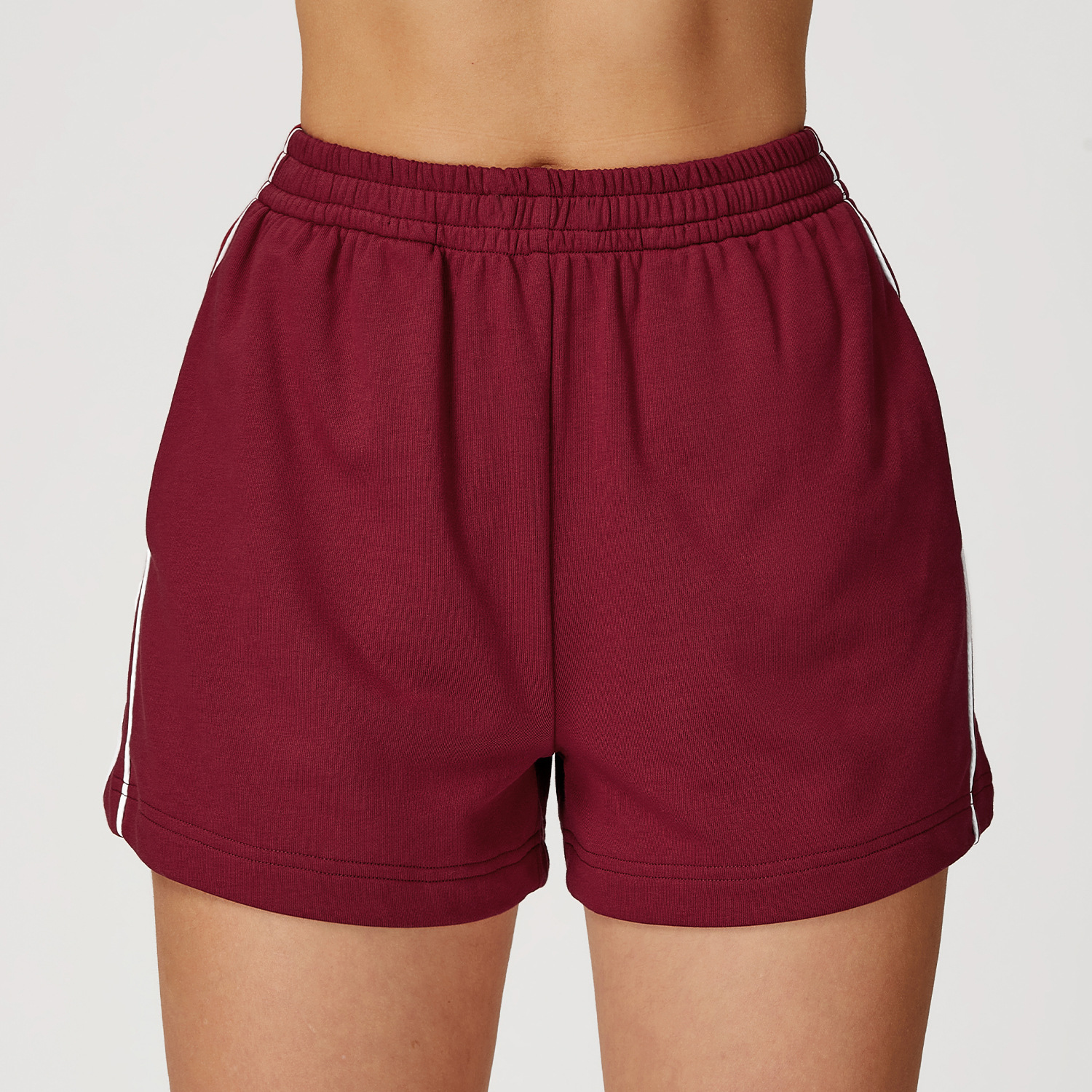 Loose Straight-Leg Pocket Sweatshorts 7028-2