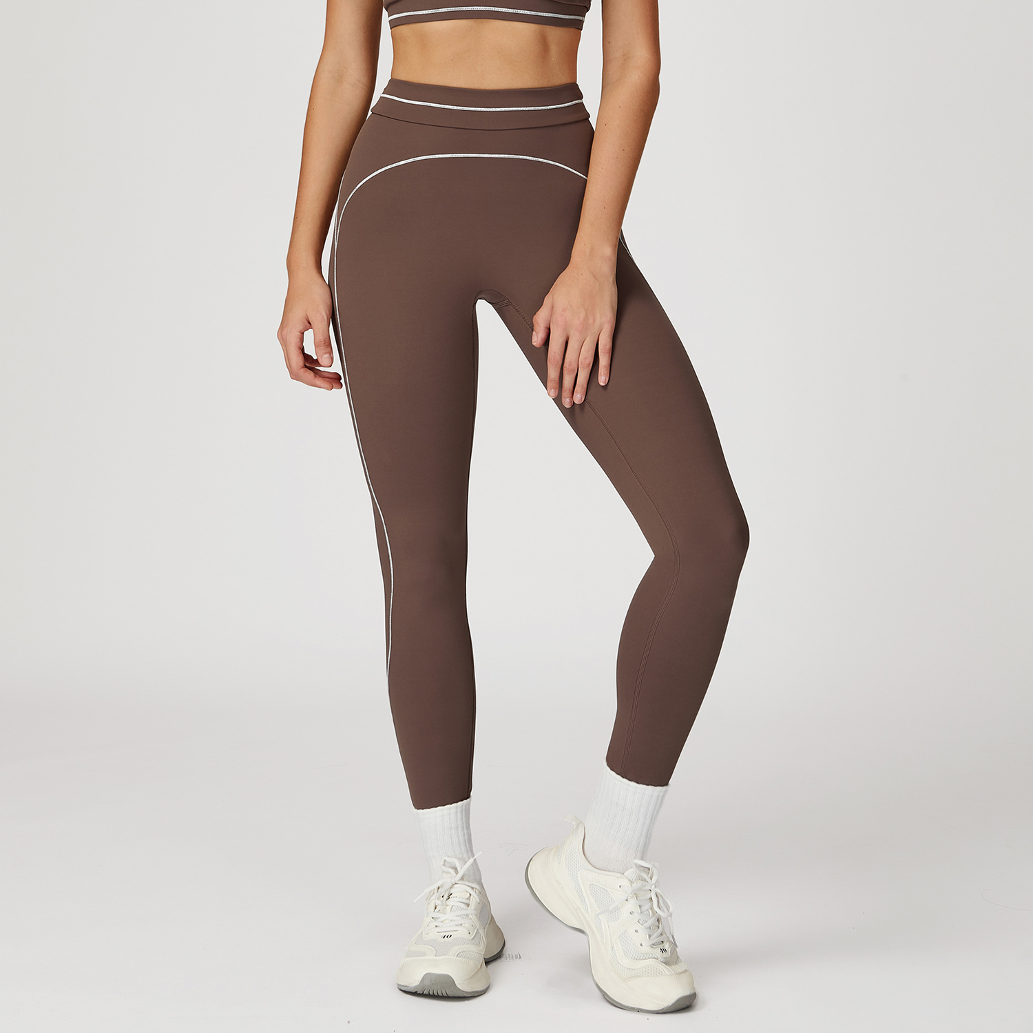  Brushed Folded High-Waisted Yoga Pants 7028