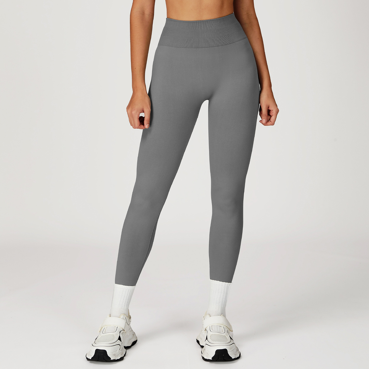 Seamless High-Waisted Tight Tummy-Control Yoga Pants 4513