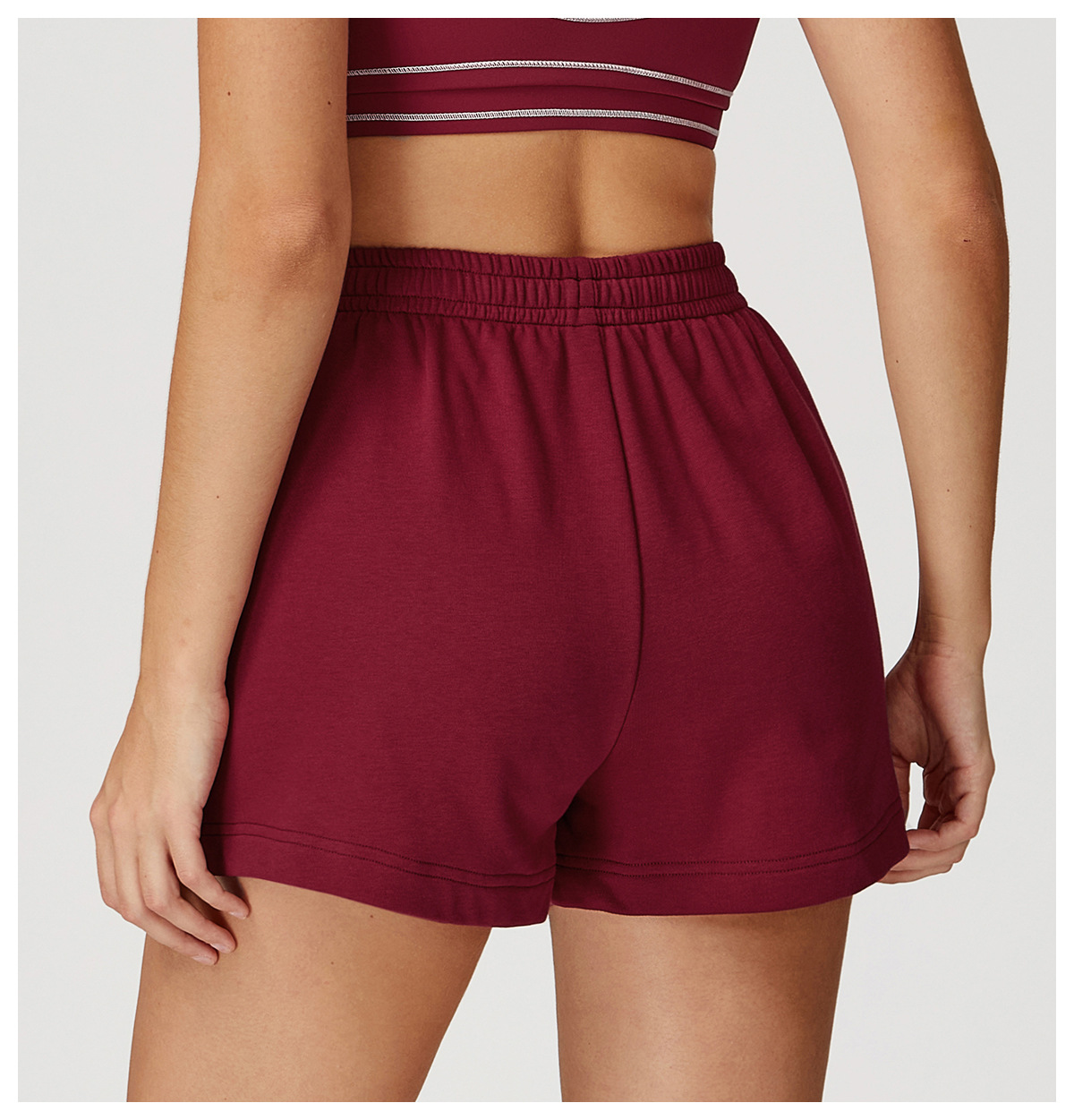 Loose Straight-Leg Pocket Sweatshorts 7028-2