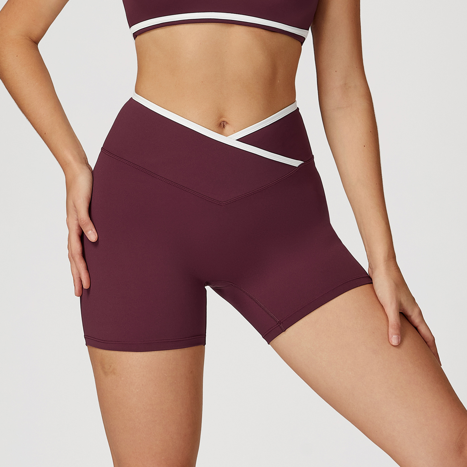 High-waisted Naked-feeling Hip-lifting Yoga Shorts 8843