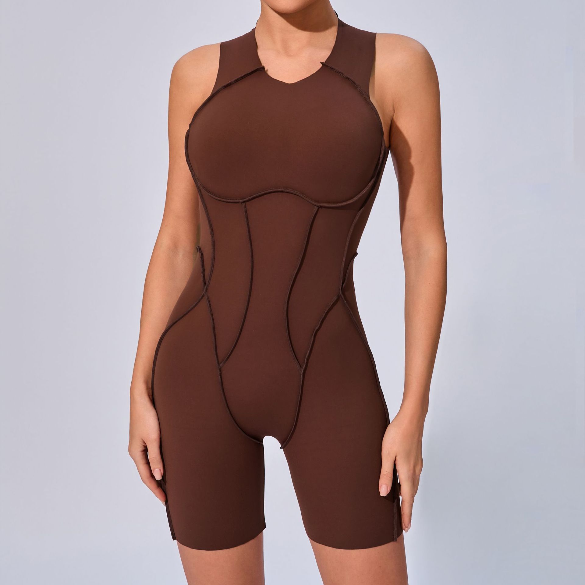 3D Stitched Backless One-Piece Yoga Outfit 25100