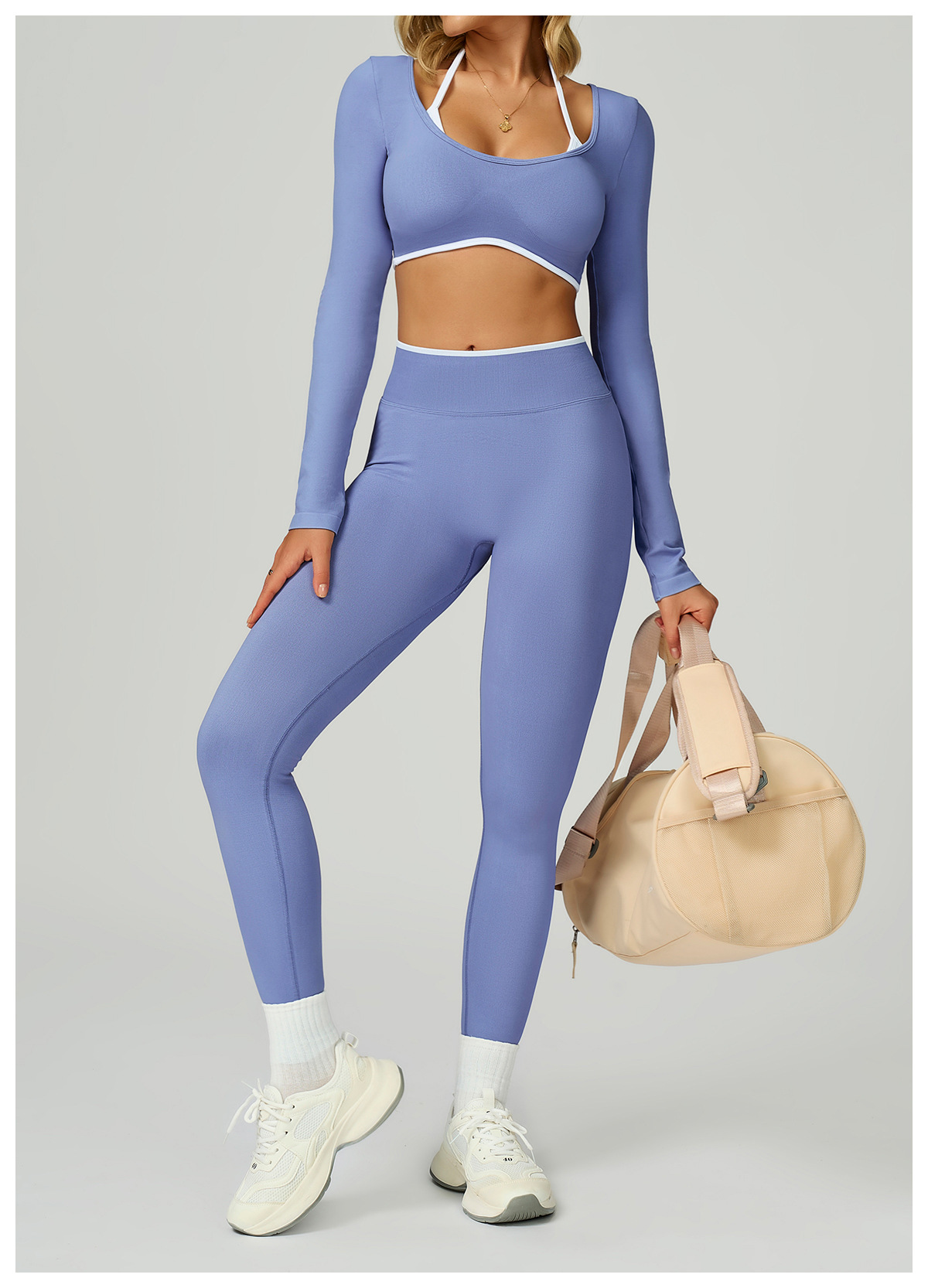 Seamless Color Block Yoga Pants 9245