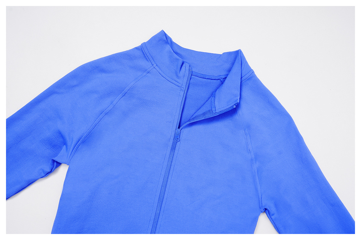 Seamless Stand Collar Zipper Windproof Yoga Jacket 4513