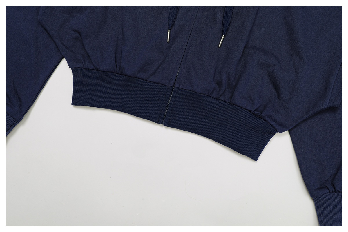 Zipper Hooded Long-Sleeve Sweatshirt 2030 