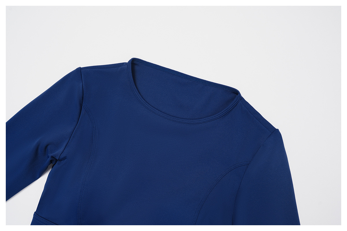 Shockproof Crew Neck Long Sleeve Yoga Top 4509