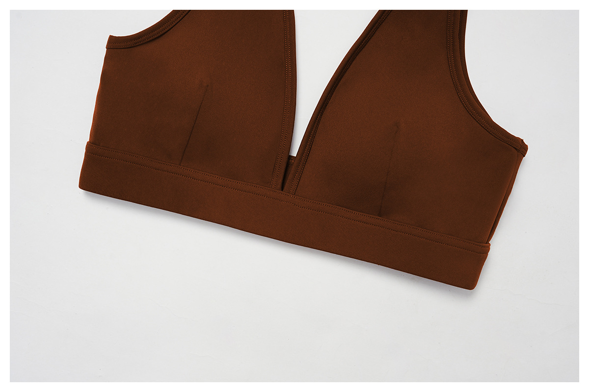 Fleece Sexy Back Quick Dry Yoga Bra 4507 
